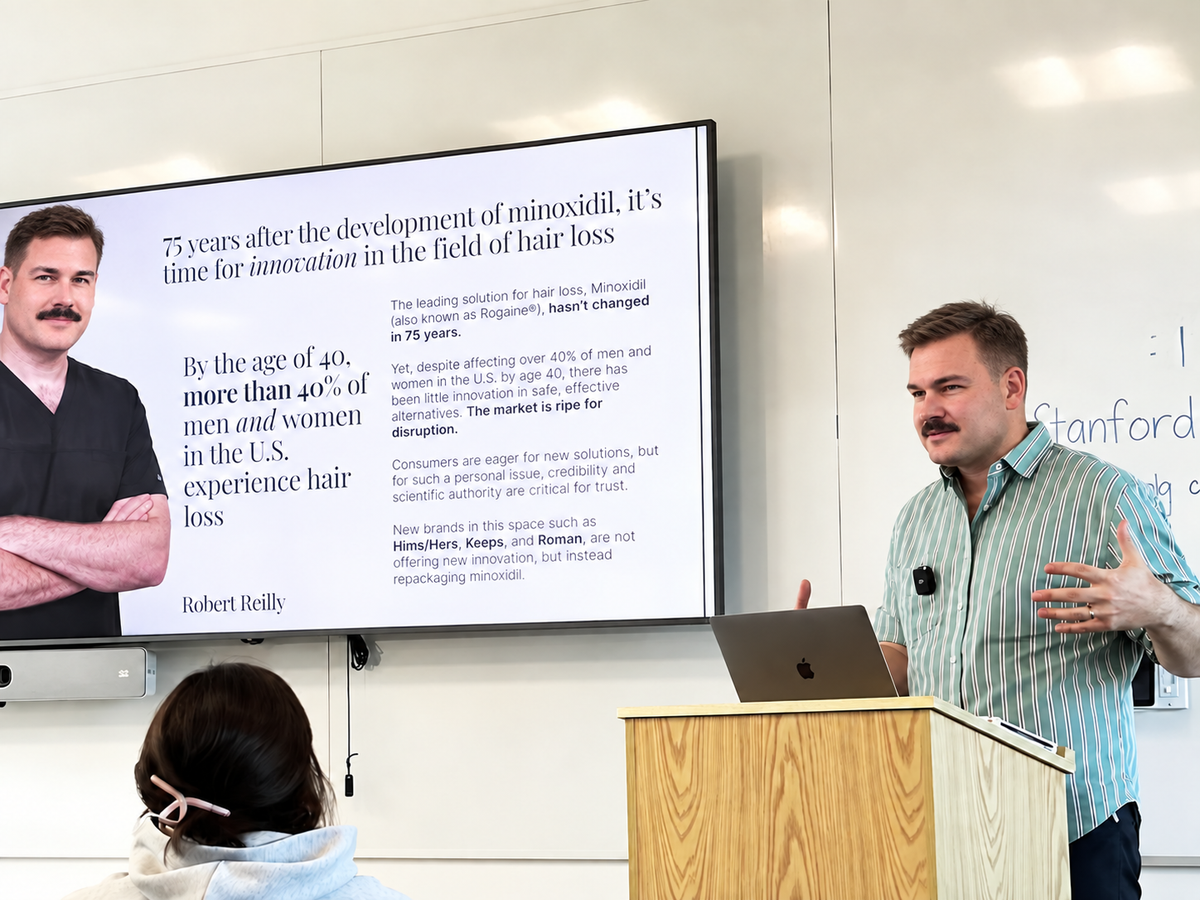 Dr. Kilgour presenting his research