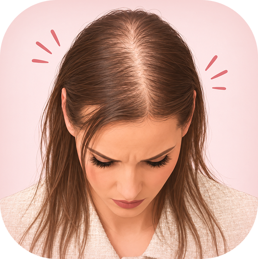 Increased scalp visibility under bright light