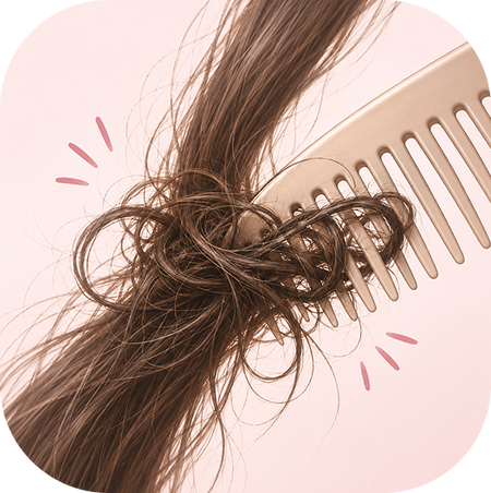 Hair tangles more easily than before