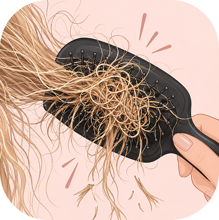 More hair snapping during brushing or styling